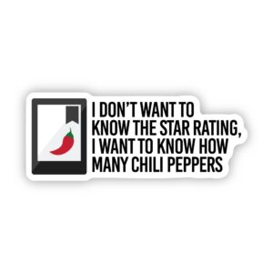 "I want to know how many chili peppers" Romance Book Sticker