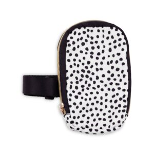 Tumbler Fanny Pack, Black Scatter Dots