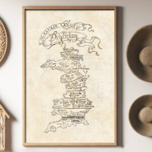 ACOTAR - Prythian Map Art Print Bookish Gift Wall Art Decor