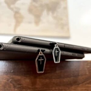 Black Coffin Kindle Charm