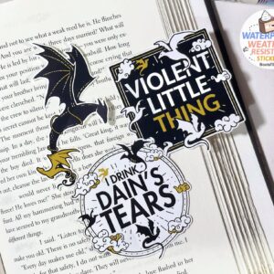 Fourth Wing Stickers, 3" Fantasy Romance Dragon Decals