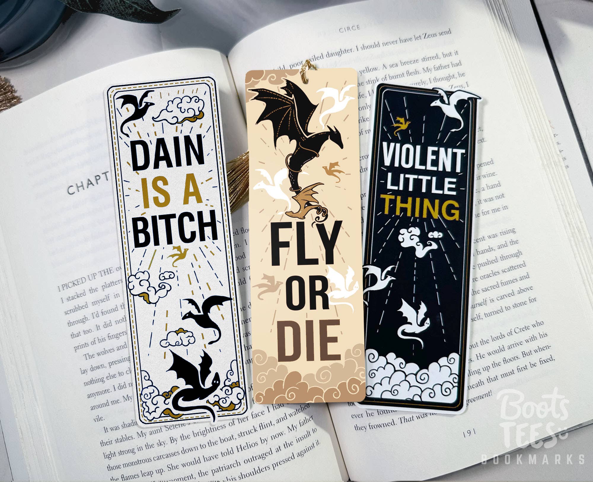 Fourth Wing Bookmark, 6" 4th Wing Quote Bookish Accessories
