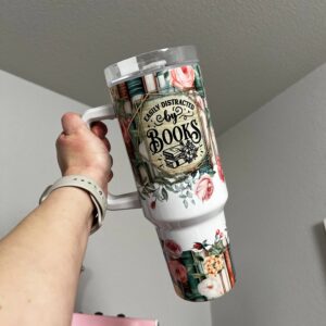 Easily Distracted By Books 40oz Tumbler Quencher