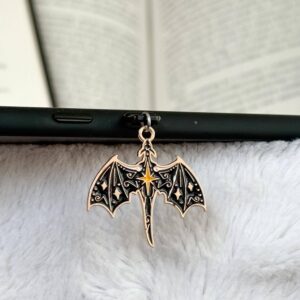 Black Dragon Kindle Charm | USB-C Dust Plug