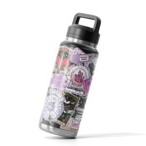 Fantasy Book Stickers 36 oz Water Bottle